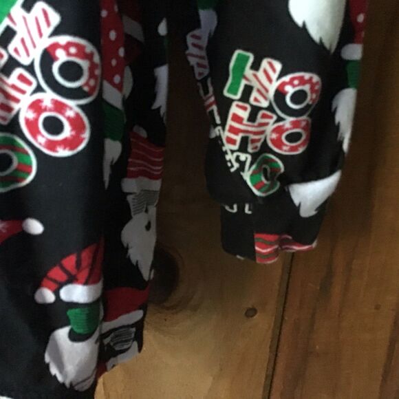 PJ Place Pajamas Size XXXL Black Cool Santa 2 Piece Long Sleeves Christmas - Picture 5 of 13